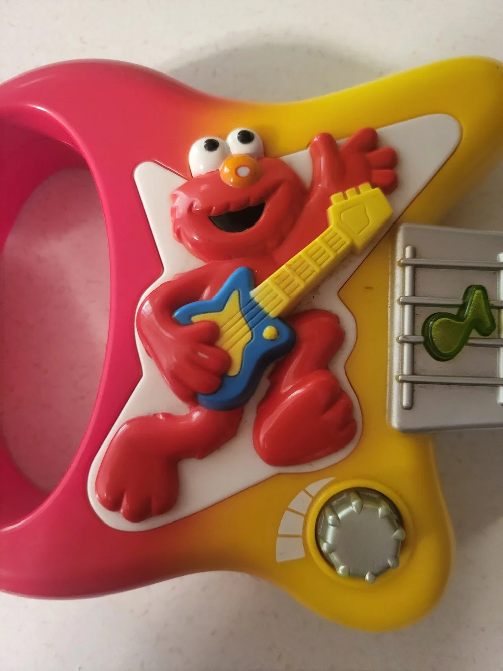 Vintage Mattel Sesame Street Music Works Mini Guitar Elmo 2002  - Tested Working